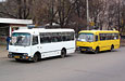 Автобусы Богдан-А091 #017-16XA 240-го маршрута и #017-63XA 278-го маршрута на улице Академика Проскуры возле остановки "Авиационный институт"