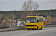 БАЗ-А079.14 гос.# АХ2342ВХ 154-го маршрута на Симферопольском шоссе поднимается на путепровод над железной дорогой