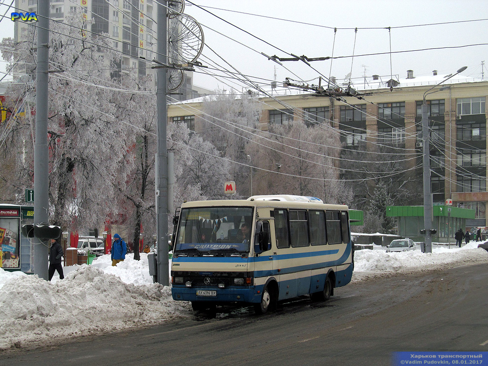 БАЗ-А079.25 гос.# АХ6396ВХ на проспекте Науки возле станции метро "Научная"