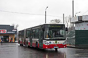 Irisbus Citelis 18M гос.# AX0641MP временного маршрута 147э на терминале возле станции метро "Индустриальная"