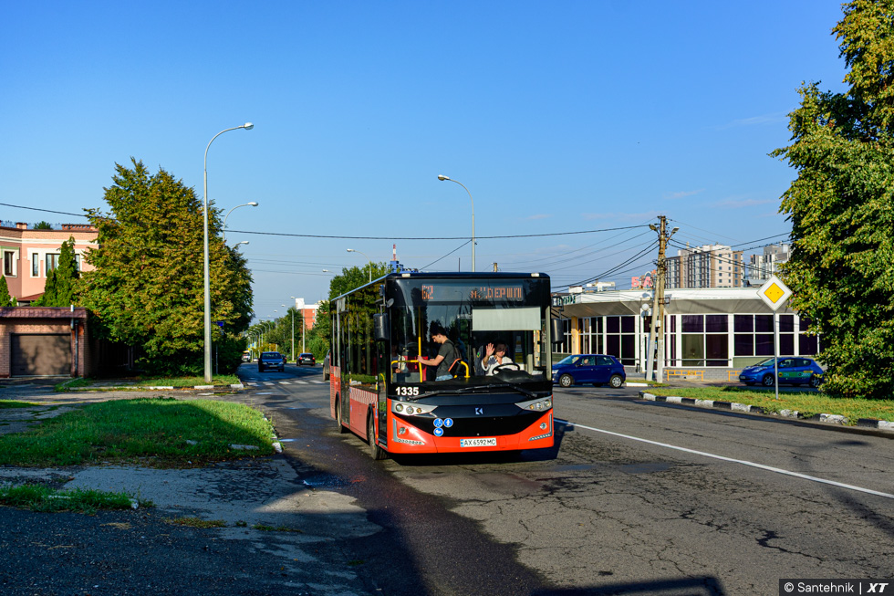 Karsan Atak гос.# AX6592MC 62-го маршрута на улице Европейской возле улицы Ирининской