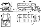 Габаритный чертеж автобуса КАвЗ-3270
