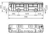 Габаритный чертеж автобуса ЛАЗ-5252