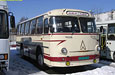 ЛАЗ-697М (музейный экспонат), гос.# 029-25ТС (бывший 083-42 ХА), на площадке готовой продукции Львовского Автомобильного Завода