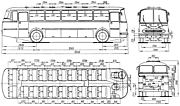 Габаритный чертеж автобуса ЛАЗ-699Н