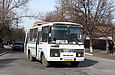 ПАЗ-32054 гос.# AX0103AA 2-го маршрута в Изюме поворачивает с улицы Соборной на улицу Гагарина