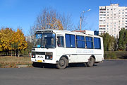 ПАЗ-32051-110, гос.# 021-46ХА, маршрут 35т, поворачивает с улицы Сергея Грицевца на улицу Зубарева