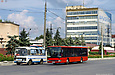 Setra S315NF гос.# AX1450CM 316-го маршрута на проспекте Гагарина выполняет опережение автобуса ПАЗ-3205 #АХ8946KX 671-го маршрута