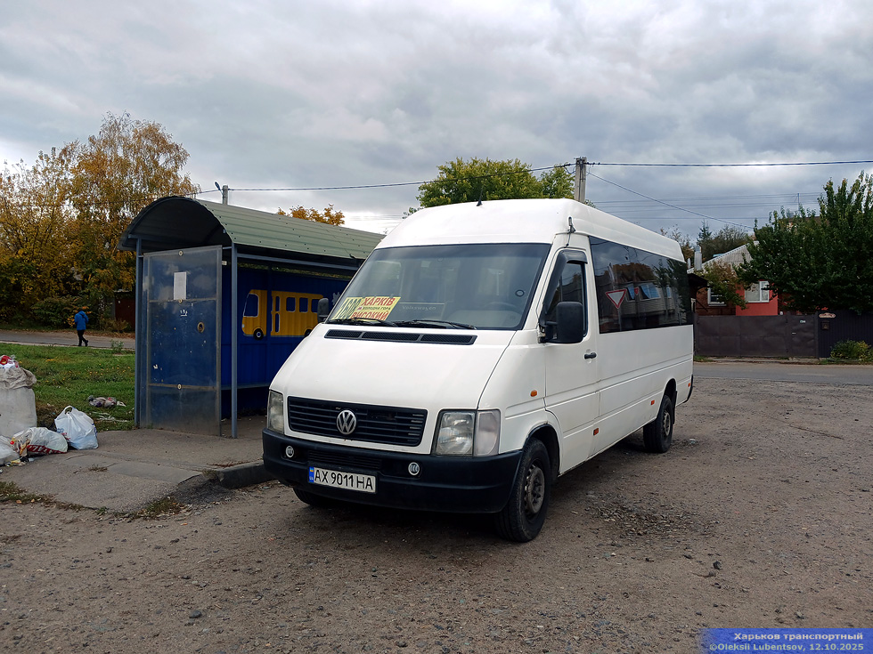 Volkswagen-LT35 гос.# АХ9011НА 1608-го маршрута в Высоком на улице Бульварной возле улицы Трудовой
