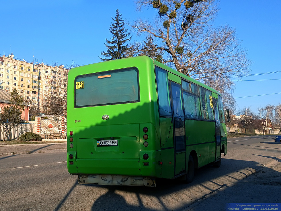 ЗАЗ-А07А.30 гос.# АХ0362ЕЕ 1152-го маршрута в Солоницевке на улице Сумской шлях возле улицы Энергетической