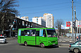 ЗАЗ-А07А.30 гос.# АХ1274СР 1167-го маршрута поворачивает с улицы Молочной на проспект Гагарина