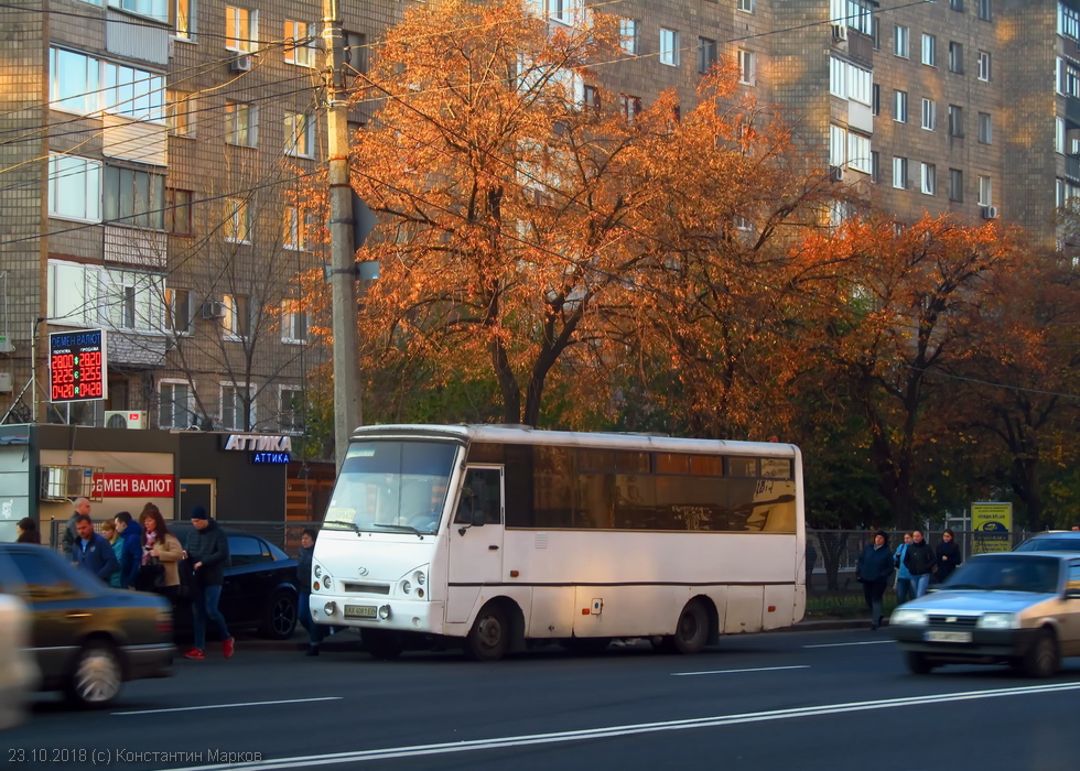 ЗАЗ-А07А1.30 гос.# АХ4081ЕВ 1152-го маршрута на улице Полтавский Шлях возле станции метро ""Холодная Гора