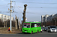ЗАЗ-А07А1.30 гос.# AX4959CI 10-го маршрута поворачивает с Салтовского шоссе на проспект Тракторостроителей