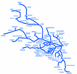 Схема внутриобластных и междугородних маршрутов Автостанции №2