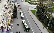 Отправление участников парада в честь Дня рождения харьковского троллейбуса от улицы Университетской