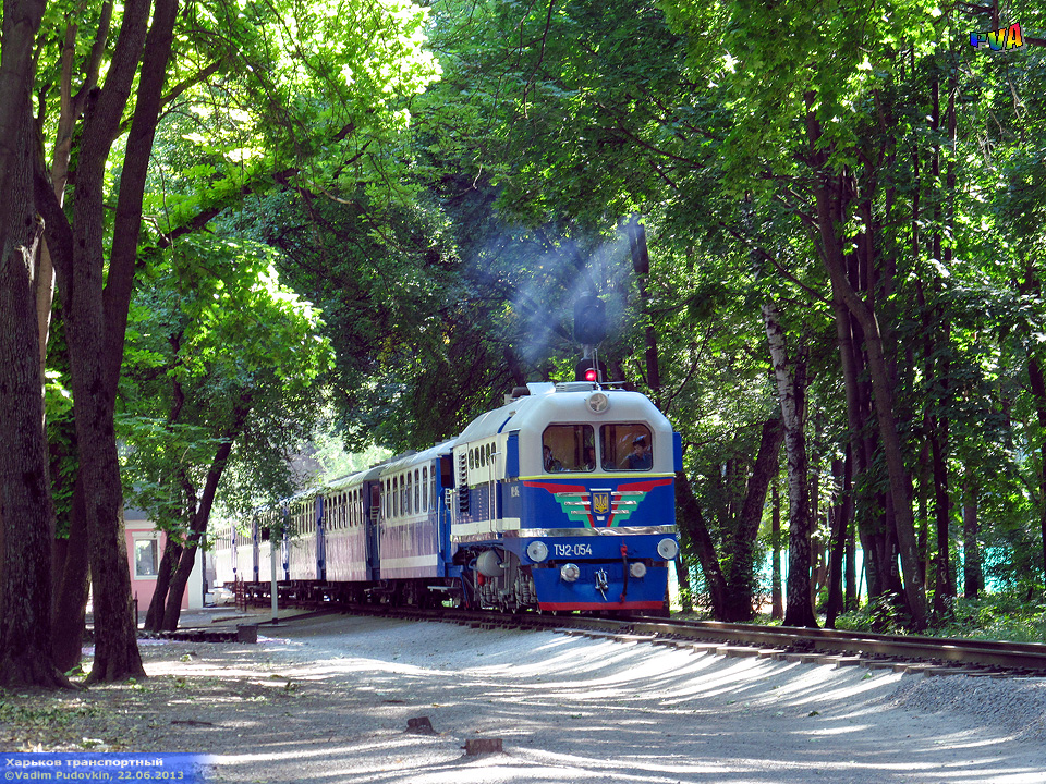 ТУ2-054 с составом "Украина" отправляется от станции Парк