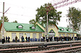 Новый вокзал станции Огульцы, вид с платформы для электропоездов