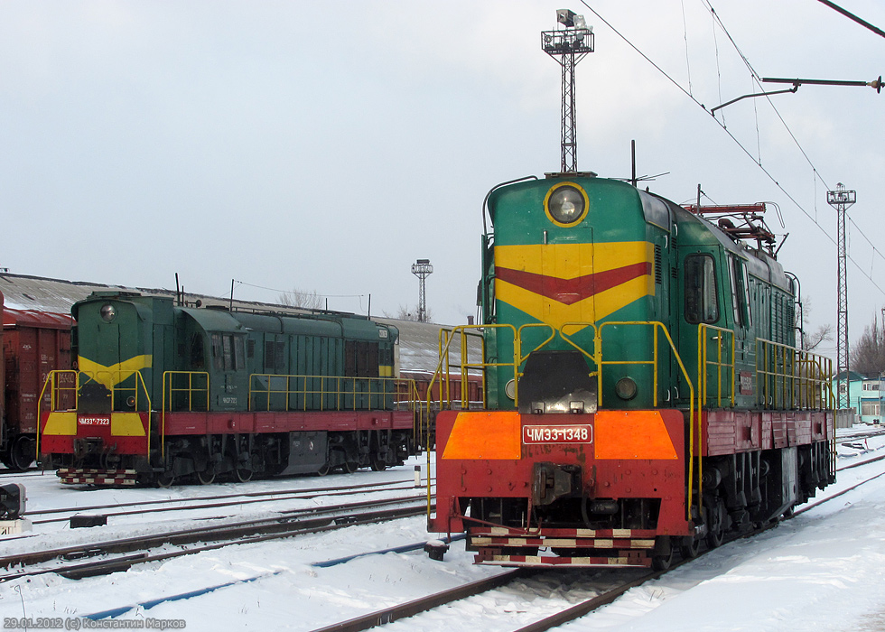 ЧМЭ3-1348 и ЧМЭ3Т-7323 на станции Харьков-Балашовский