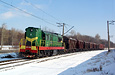 ЧМЭ3Т-5830 с вывозным поездом на перегоне Рогань - Лосево