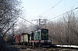 ЧМЭ3Т-7321 с грузовым поездом на перегоне Харьков-Балашовский — пост 18 км проходит платформу 13 км