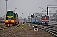 ЧМЭ3Т-7323 и ЭР2Р-7033 на станции Харьков-Балашовский