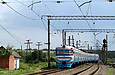 ЭР2-537 поезд №6692 Красноград — Харьков прибывает на станцию Кварцевый