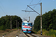 ЭР2-571 поезд №6165 Золочев — Люботин на перегоне Пересечная — Шпаковка подъезжает к платформе Курортная