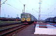Электропоезд из вагонов Ср3 с головным вагоном #11474 на станции Славяногорск