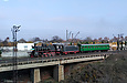 Эр-794-12 с ретропоездом на перегоне разъезд 10 км — Люботин в районе платформы Водяное