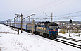 ТЭП70-0079 с поездом № 134 Киев - Лисичанск на перегоне Люботин - Новая Бавария проследует пгт Коротич
