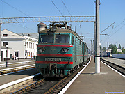 ВЛ82м-089 с пассажирским поездом на станции Полтава-Южная