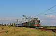 ВЛ82м-090  с поездом 6554 Купянск -  Харьков на перегоне Терновое - Основа в районе Подборовского озера