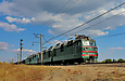 Сплотка ВЛ82м-090 и ВЛ82м-042 с грузовым поездом на перегоне Терновое - Основа