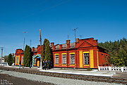 Станция Гуты перед торжественной церемонией открытия пассажирского движения по перегону Богодухов-Гуты