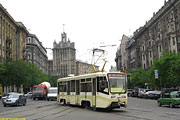 КТМ-19КТ #3106 поворачивает с площади Розы Люксембург на улицу Университетскую