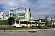 КТМ-19КТ #3109-3110 3-го маршрута поворачивает с Пролетарской площади на площадь Розы Люксембург