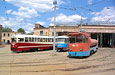 МТВ-82 #55, МГП-1 и ПМ-5 в Коминтерновском трамвайном депо