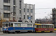 ВТП-4 и Tatra-T3SU #3036 на улице Котлова возле ДК Железнодорожников