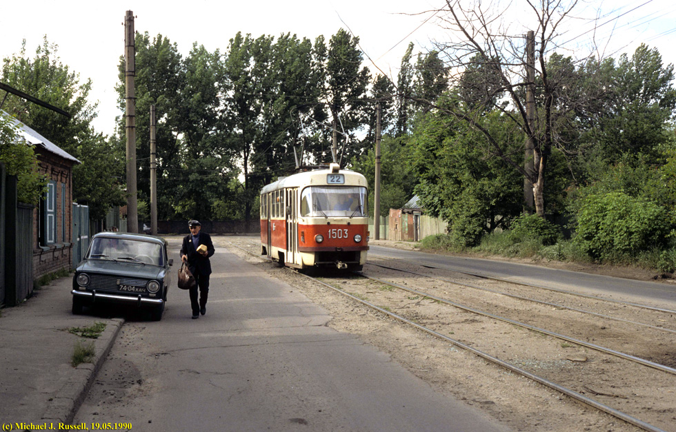 Tatra-T3SU #1503 22-го маршрута в Семиградском въезде
