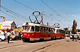 Tatra-T3SU #1511-1512 30-го маршрута на улице Пискуновской в районе улицы Энгельса