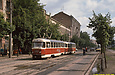 Tatra-T3SU #1757-1758 5-го маршрута на улице Кирова приближается к улице Плехановской