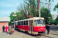Tatra-T3SU #1823-1825 6-го маршрута на Салтовском шоссе возле проспекта Тракторостроителей