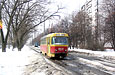 Tatra-T3SU #1824 6-го маршрута на Салтовском шоссе в районе конечной станции "602-й микрорайон"