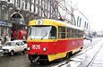 Tatra-T3SU #1826 6-го маршрута на площади Конституции перед поворотом на площадь Розы Люксембург