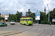 Tatra-T3SU #1842 6-го маршрута поворачивает с улицы Полтавский шлях на Пролетарскую площадь