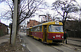 Tatra-T3SU #1848-1847 6-го маршрута на улице 1-й Конной Армии возле перекрестка с Рыбасовским переулком