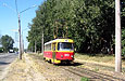 Tatra-T3SU #1851 6-го маршрута на Салтовском шоссе в районе остановки "Улица Высочиненко"