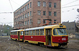 Буксировка Tatra-T3SU #1855+1856 возле административного корпуса Коминтерновского трамвайного депо