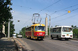 Tatra-T3SU #1865 на улице Плехановской следует по Балашовскому путепроводу