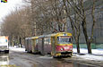 Tatra-T3SU #1885-1886 6-го маршрута на улице Полевой выполняет нулевой рейс в Коминтерновское трамвайное депо